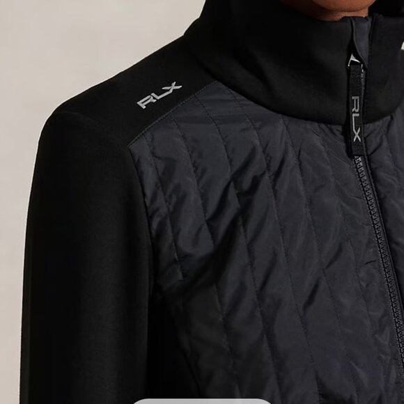 RLX Ralph Lauren Women’s Wool Blend Quilted Panel Hybrid Jacket Black, Size S - Picture 4 of 16